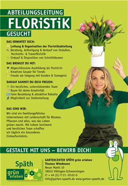 Abteilungsleitung Floristik gesucht