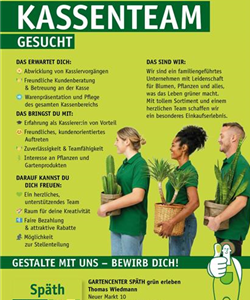 Verstärkung für unser Kassenteam gesucht