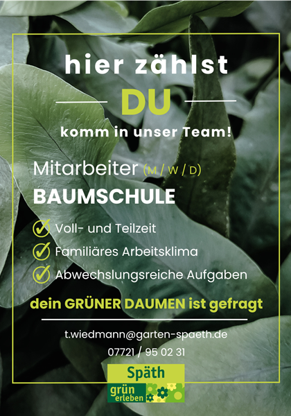 Mitarbeiter (M/W/D) Baumschule