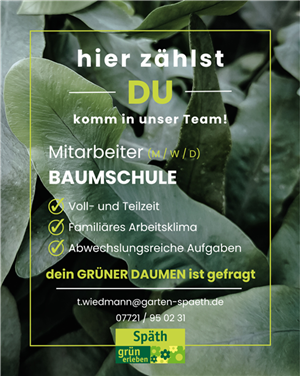 Mitarbeiter (M/W/D) Baumschule